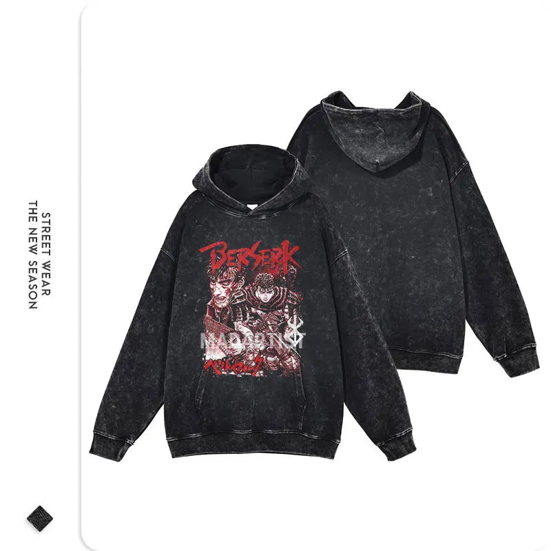 Berserk Washed Hoodies