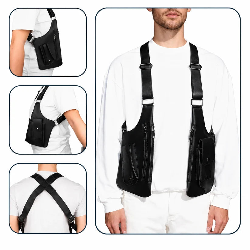 Bandolera Doble Multibolsillos