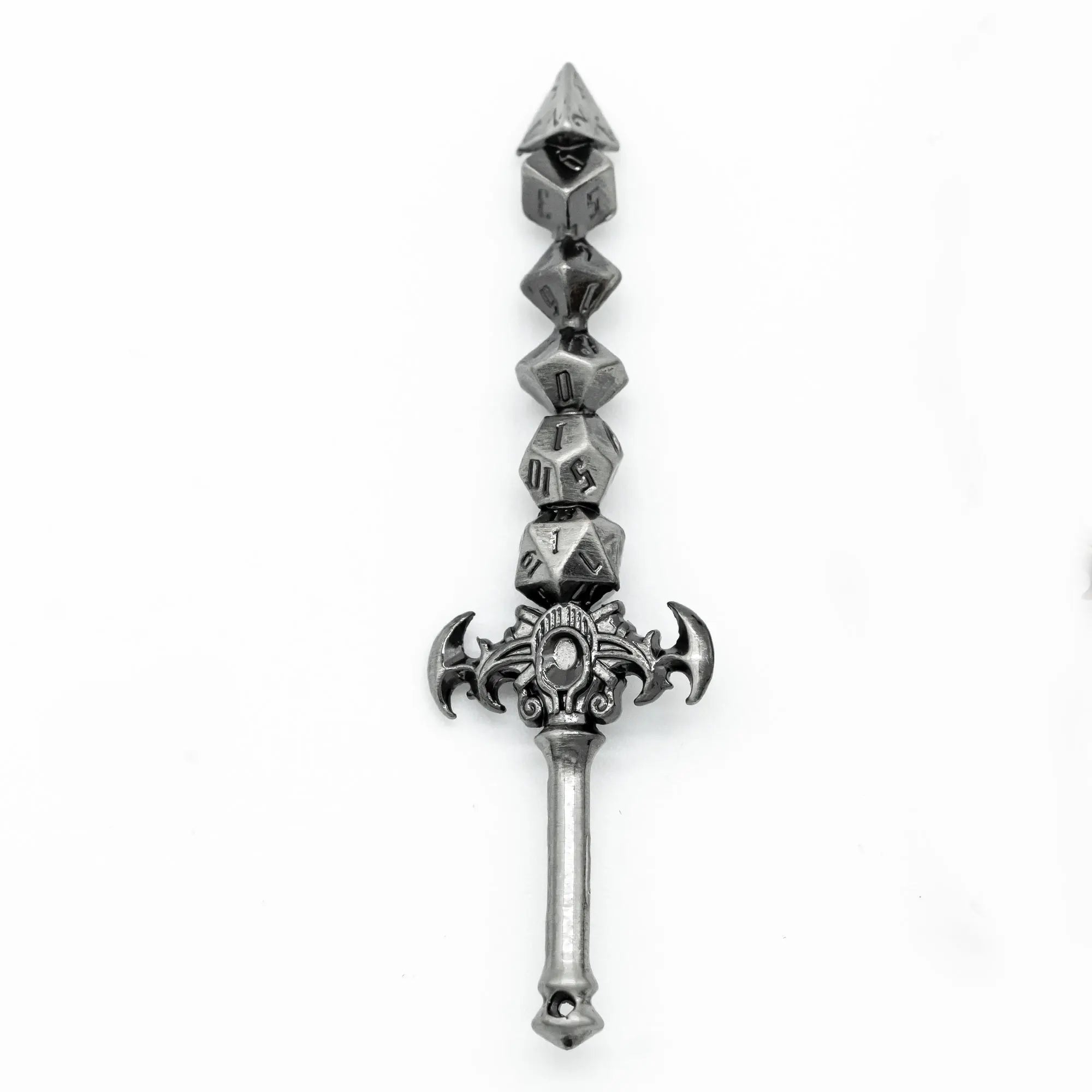 Metal Dice Sword Keychain