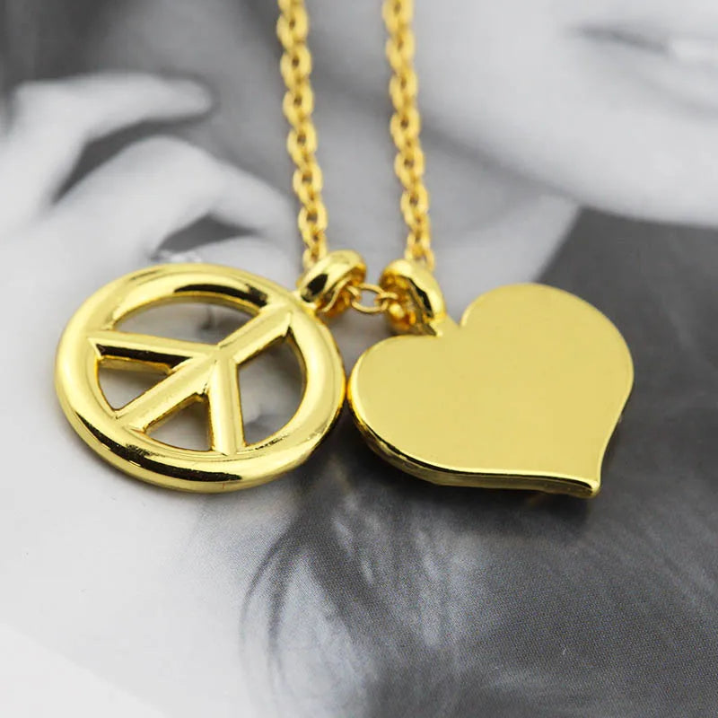 Josuke Heart and Peace Necklace