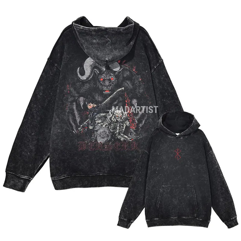 Berserk Washed Hoodies
