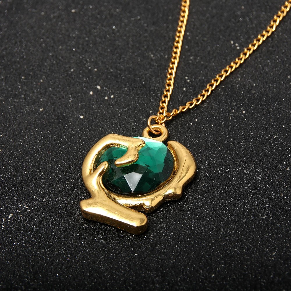 Breath Of The Wild Green Gem Necklace