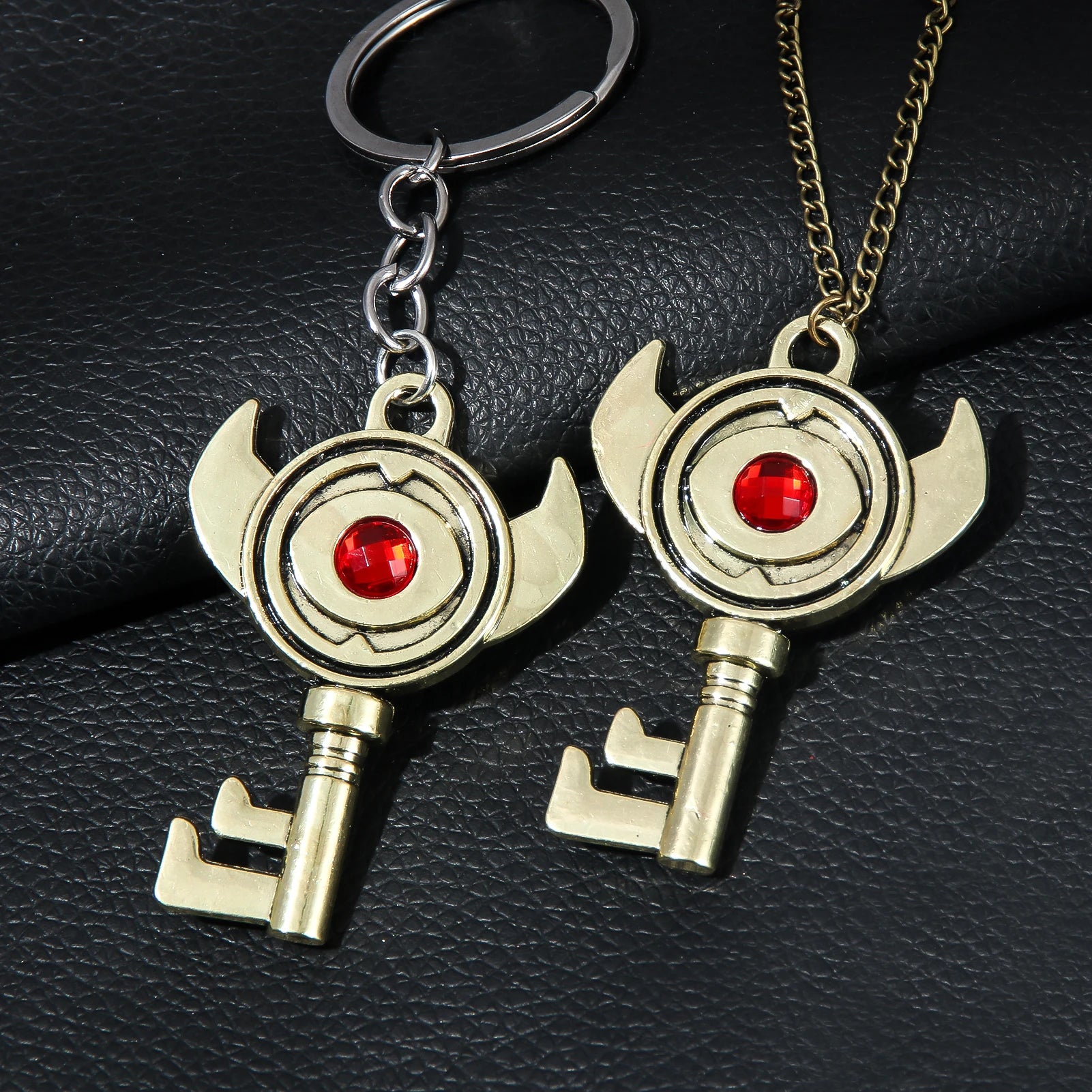 Retro Ruby Keyring/necklace