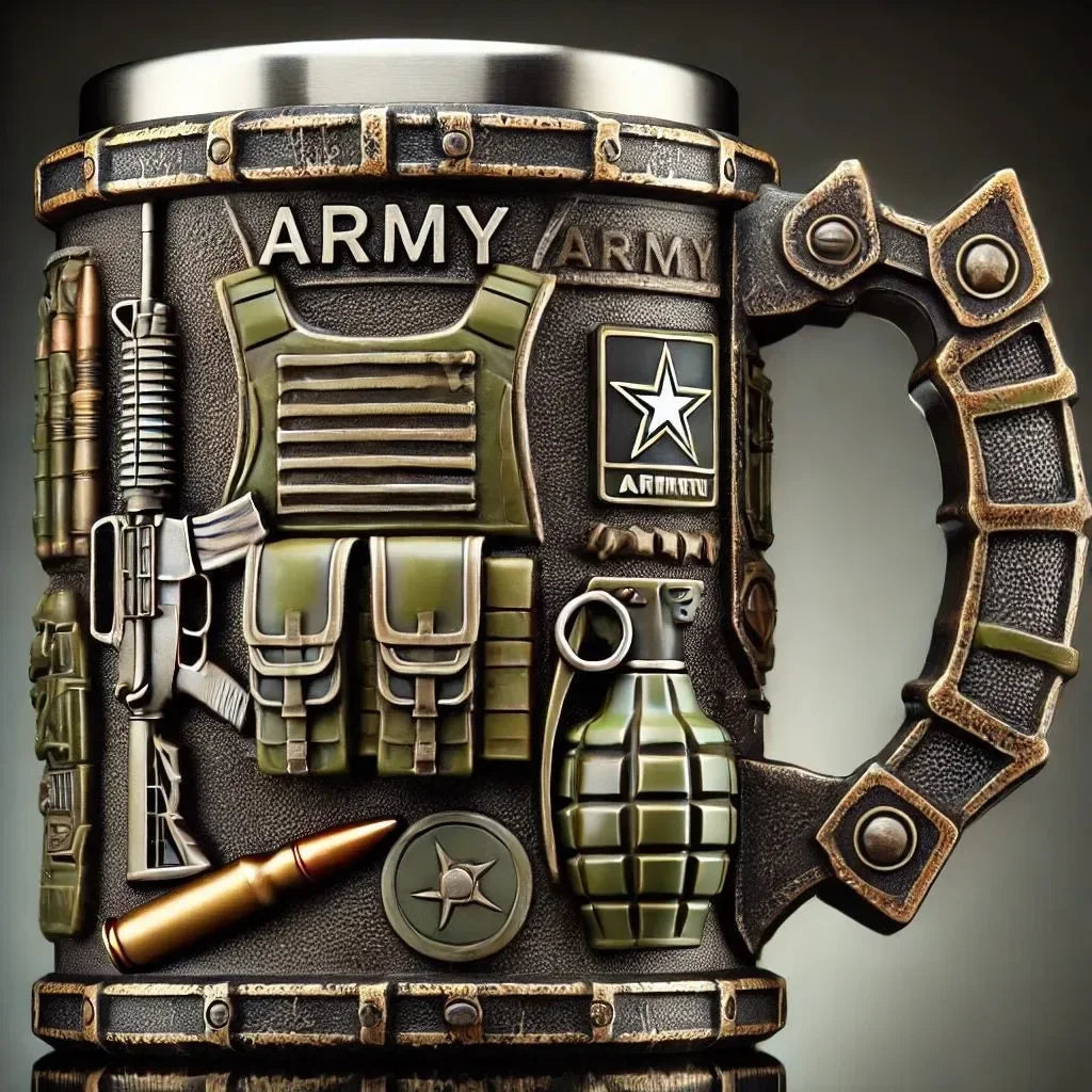 1pcs Navy Cup Air Force Anchor Plane Wine Mugs Resin Stainless Steel Army Beer Military  Mug Men Birthday Gift Coffee Wine New