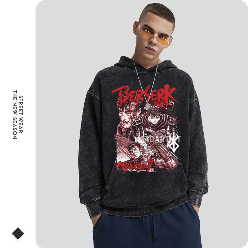 Berserk Washed Hoodies