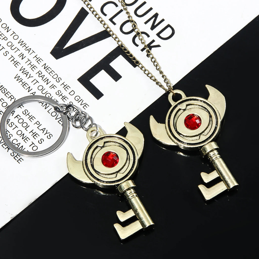 Retro Ruby Keyring/necklace