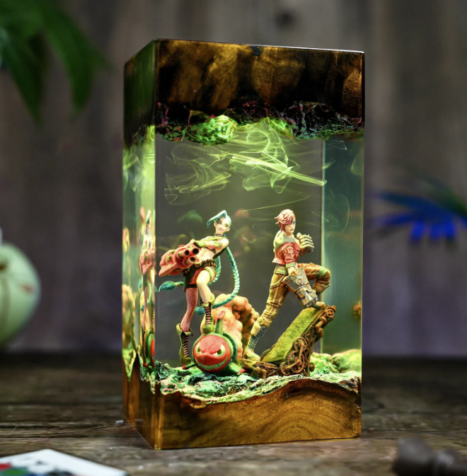 Jinx and Vi resin Lamp
