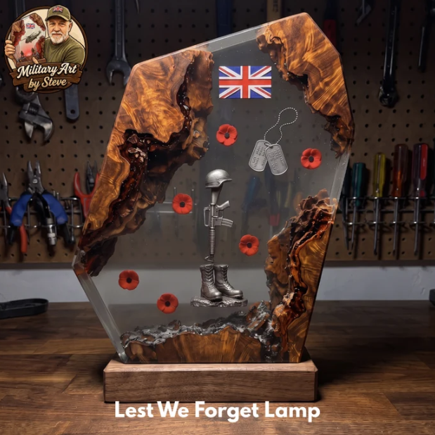 UK Army Resin Lamp