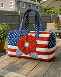 Handmade Quilted USA Tote Bag