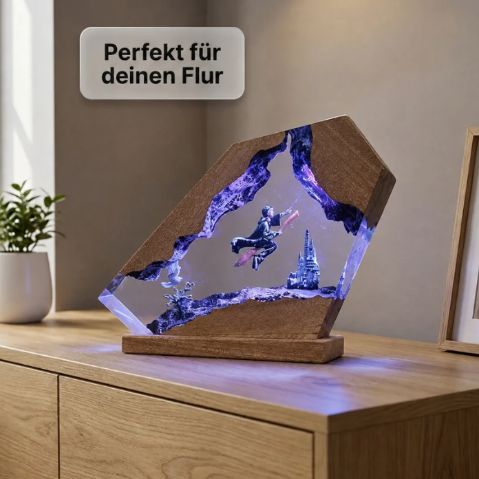 Magical World resin lamp with LED light